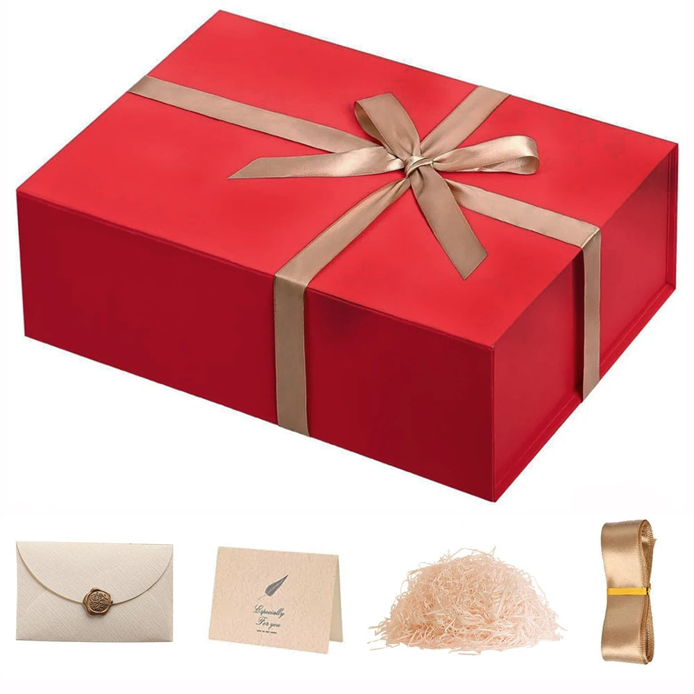 Luxury Black Gift Box with Lid & Ribbon – Proposal, Bridesmaid & Graduation Gift