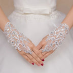 Ivory Lace Bridal Gloves