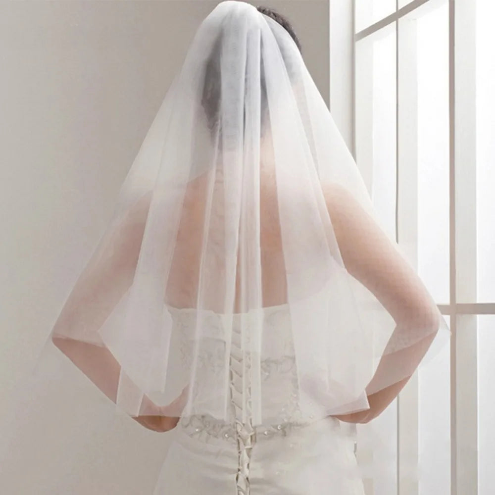 Simple Two Layer Bridal Veil