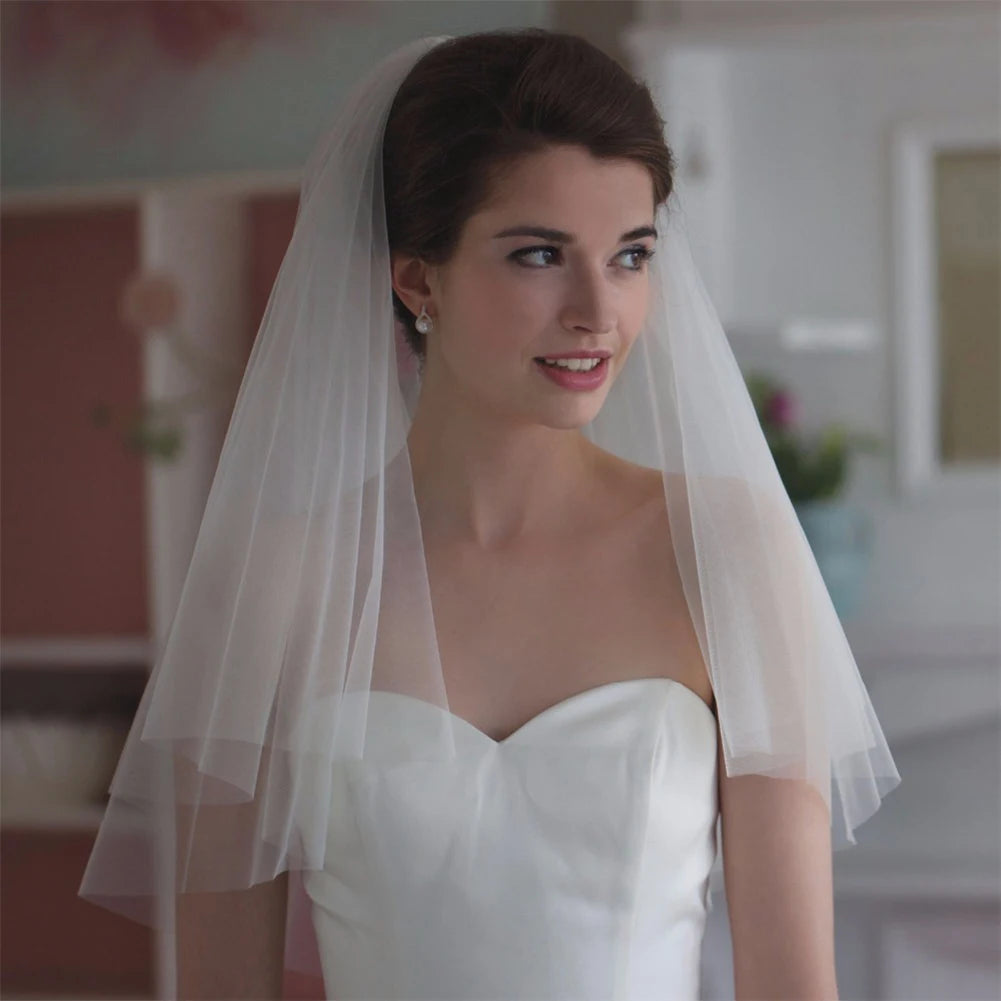 Simple Two Layer Bridal Veil