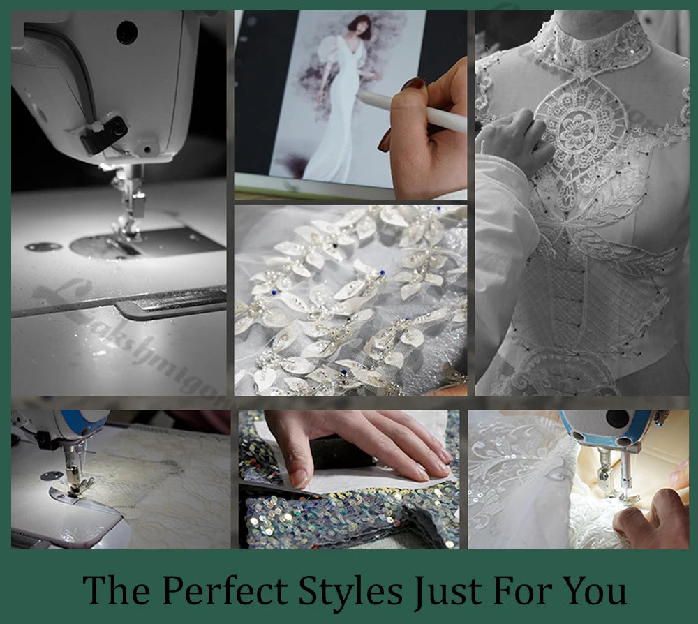 Boho V Neck Wedding Dress