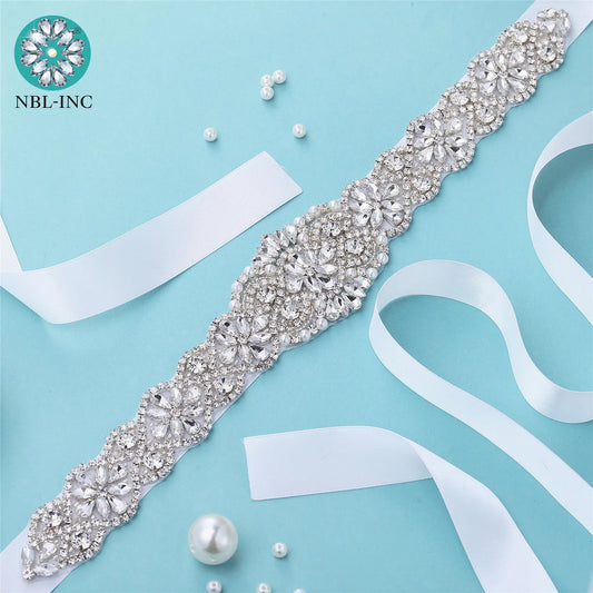 Crystal Rhinestone Bridal Belt – Diamond Wedding Dress Sash