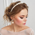 Pearl Bridal Tiara Crown Set