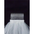 Short Tulle Bridal Veil with Comb