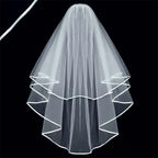Short Tulle Bridal Veil with Comb