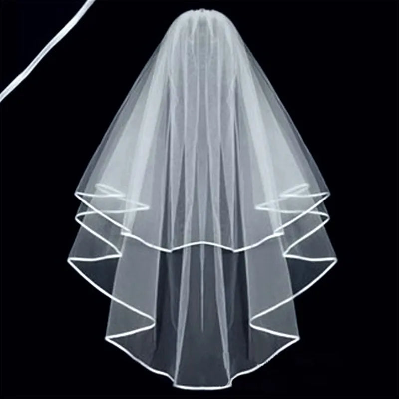 Short Tulle Bridal Veil with Comb