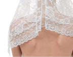 Black Lace Short Bridal Veil