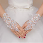 Ivory Lace Bridal Gloves