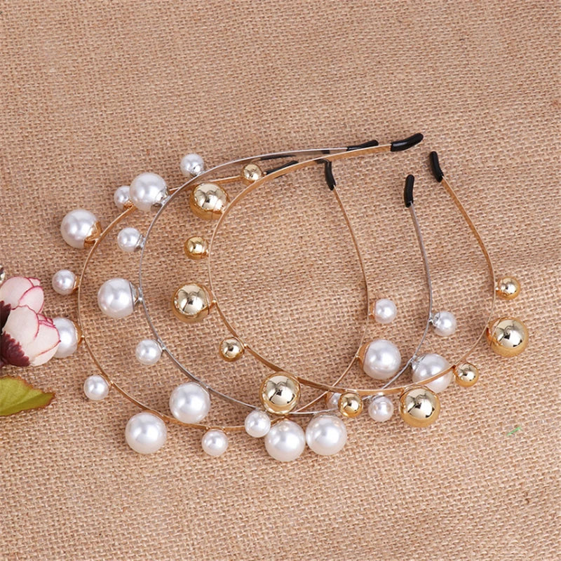 Pearl Bridal Tiara Crown Set