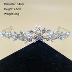 Pearl Bridal Tiara Crown Set