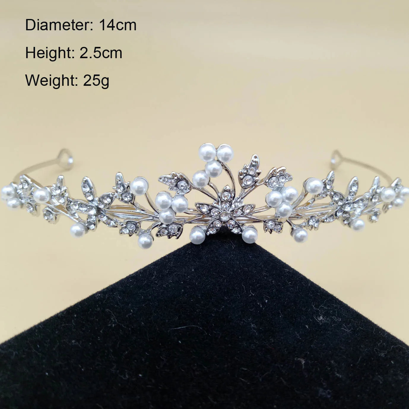 Pearl Bridal Tiara Crown Set
