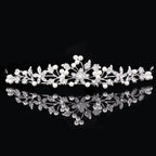 Pearl Bridal Tiara Crown Set