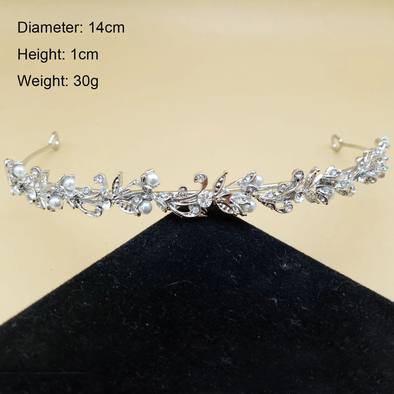 Pearl Bridal Tiara Crown Set