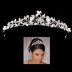 Pearl Bridal Tiara Crown Set