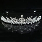 Pearl Bridal Tiara Crown Set