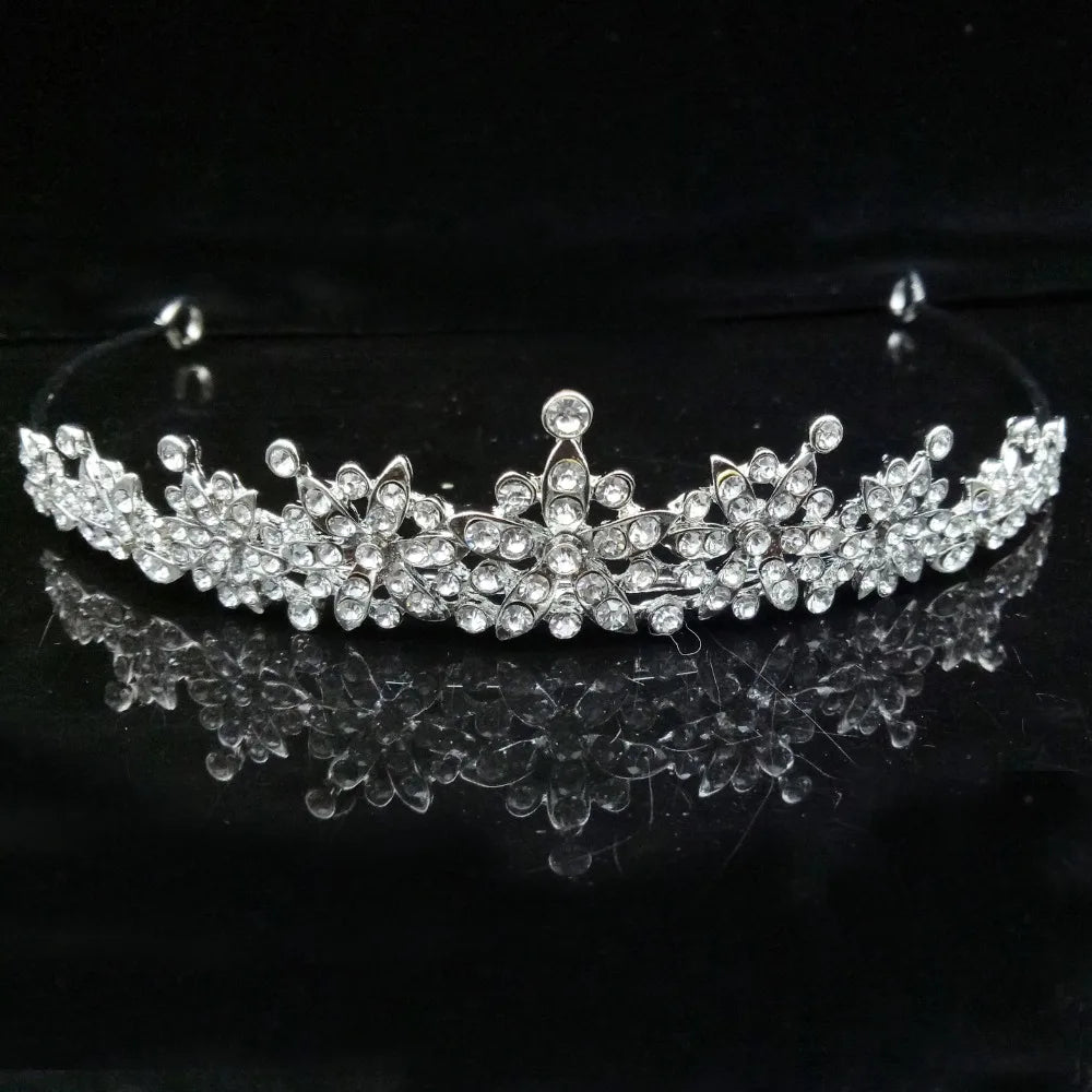 Pearl Bridal Tiara Crown Set