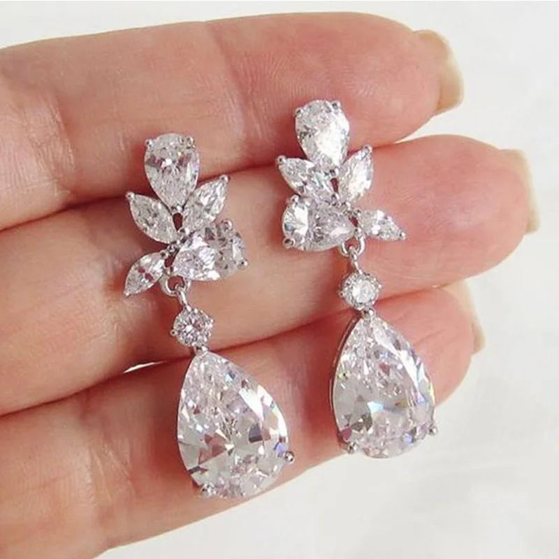 Crystal Drop Statement Earrings