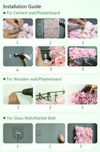 Silk Rose & Peony Flower Wall Panel