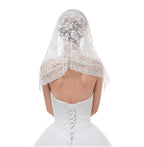Black Lace Short Bridal Veil