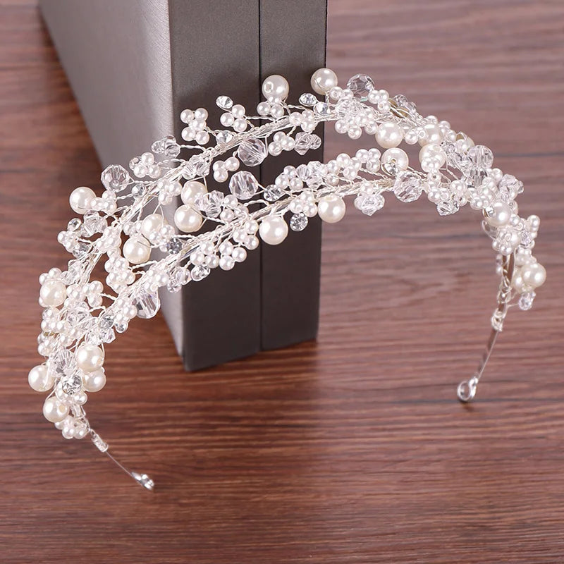 Pearl Bridal Tiara Crown
