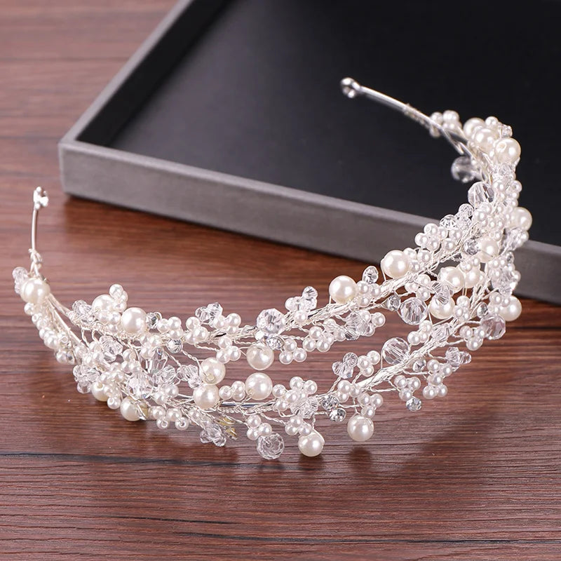Pearl Bridal Tiara Crown