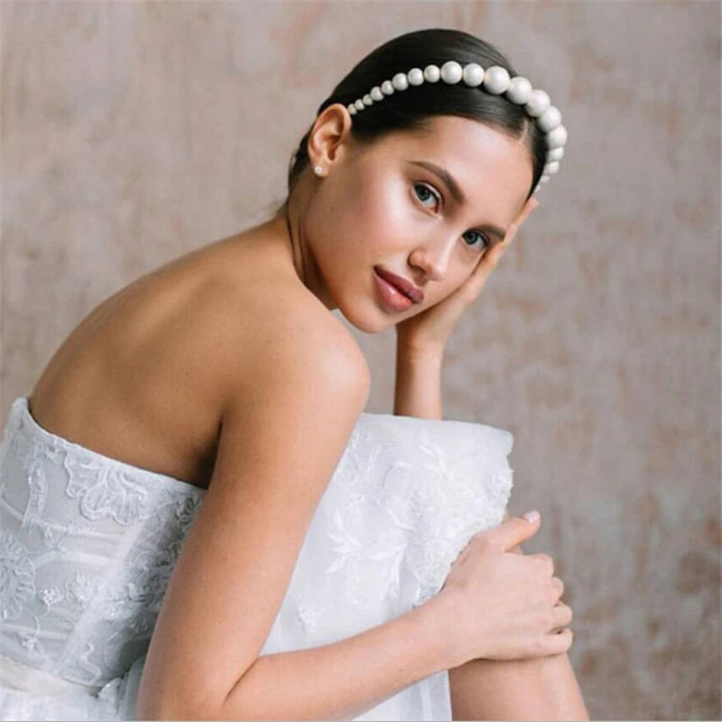 Pearl Bridal Tiara Crown Set
