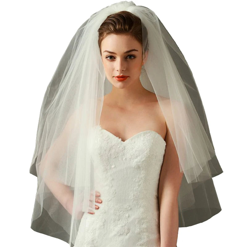Simple Two Layer Bridal Veil