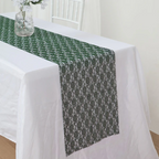 Emerald Green Floral Lace Table Runner