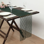 Emerald Green Floral Lace Table Runner
