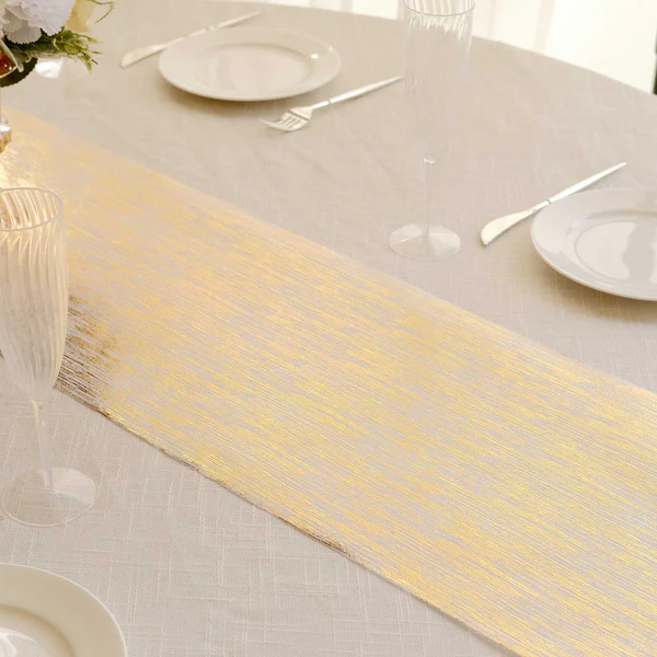 Metallic Gold Disposable Table Runner