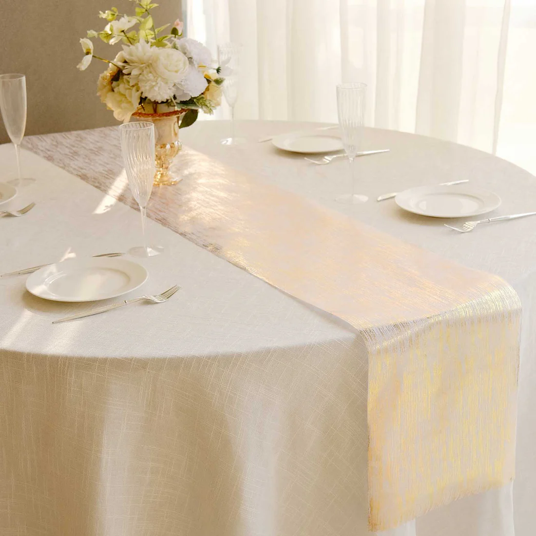 Metallic Gold Disposable Table Runner