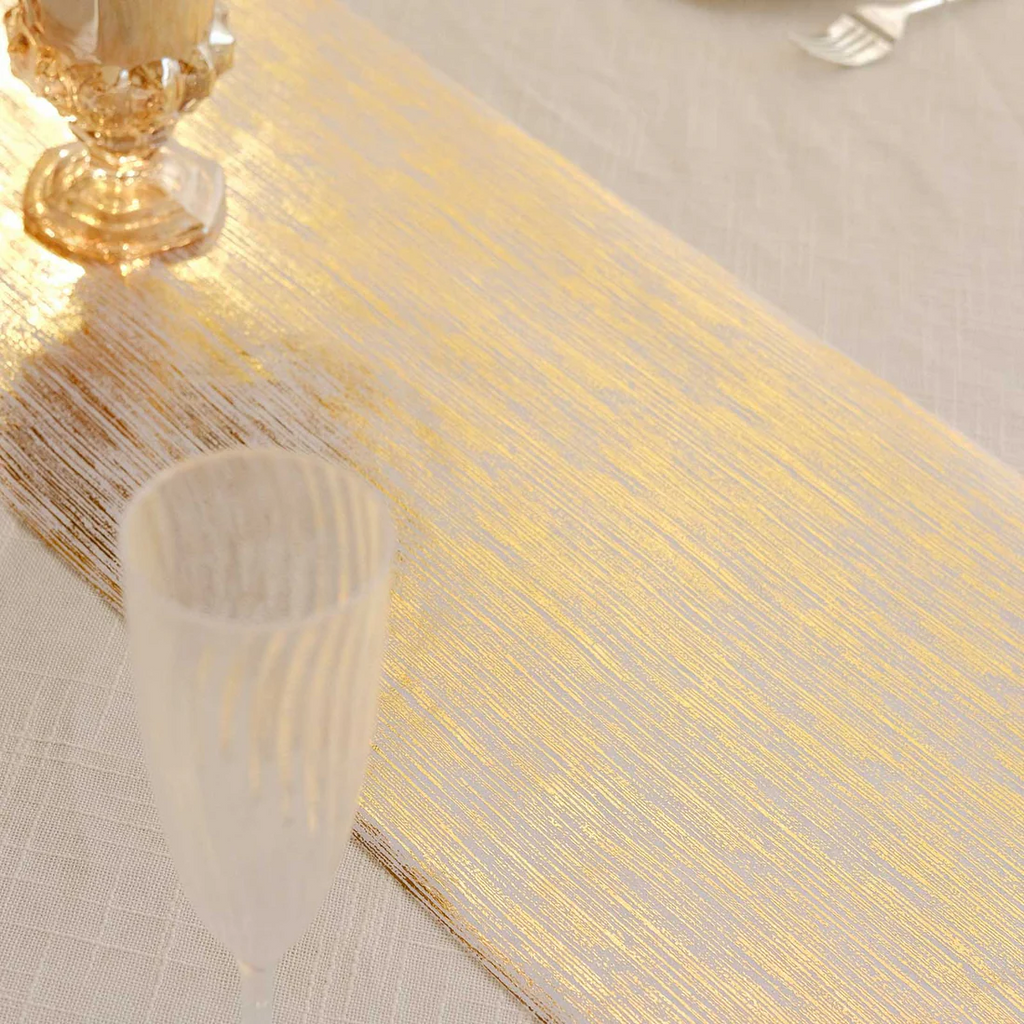 Metallic Gold Disposable Table Runner