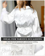 White Feather Trim Bridal Robe