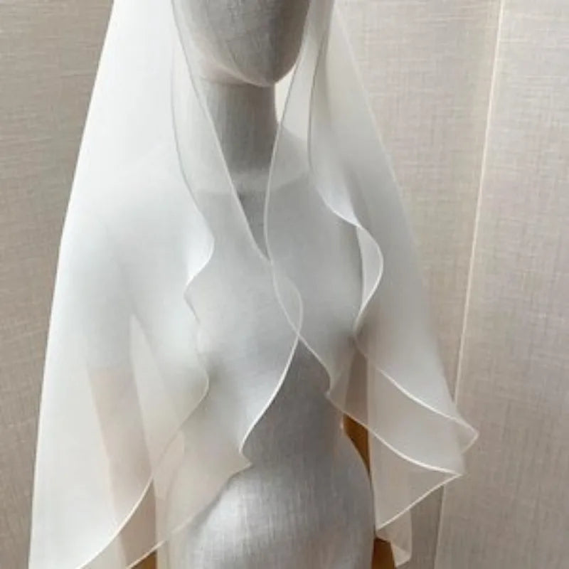 Curled Edge Double Layer Veil