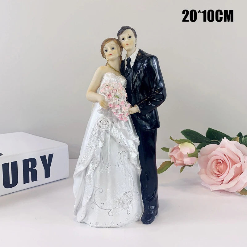 Bride & Groom Cake Topper Decor