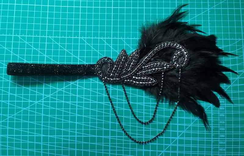 1920s Flapper Feather Headband