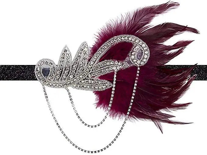 1920s Flapper Feather Headband