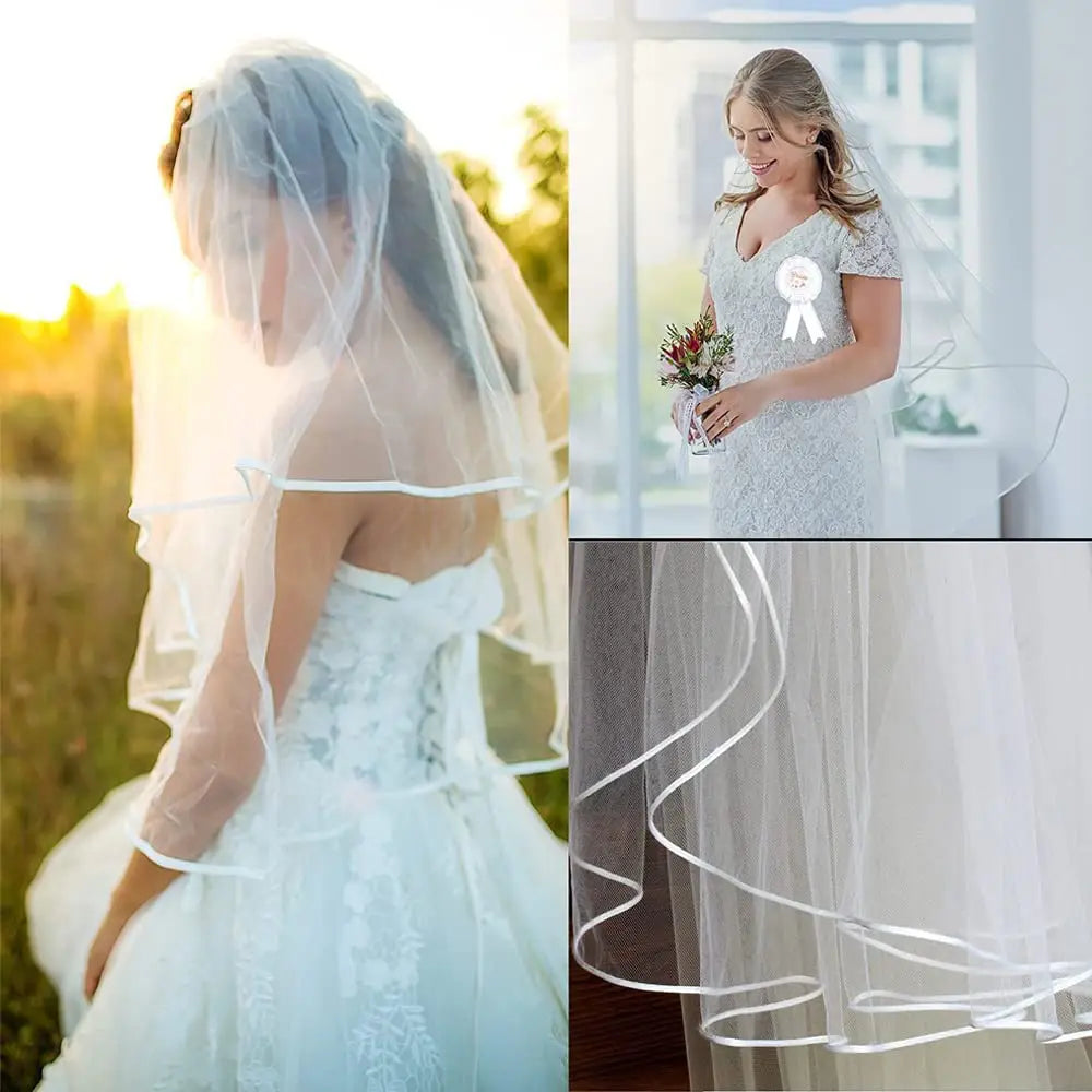 Short Bridal Veil with Comb