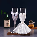 Bride & Groom Champagne Glasses