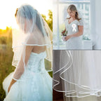 Short Bridal Veil with Comb