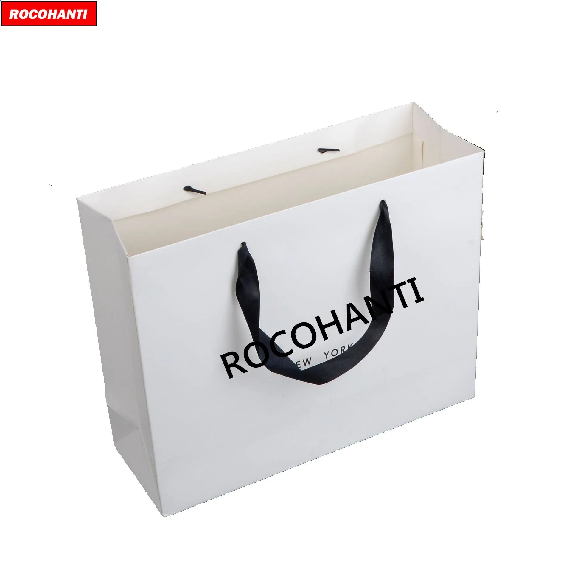 Custom White Shopping Gift Bags