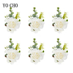 6-Piece Rose Boutonniere Set