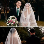 Face-Covered Long Bridal Veil