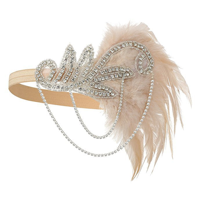 1920s Flapper Feather Headband