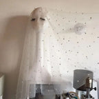 Face-Covered Long Bridal Veil