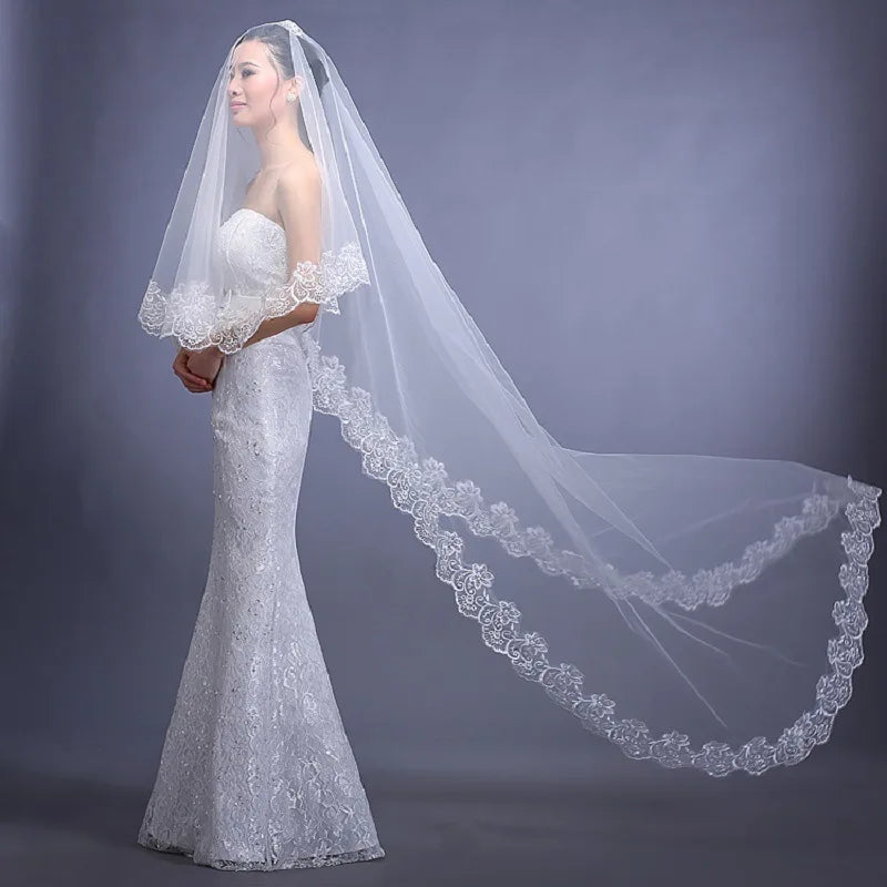 108” Cathedral Lace Bridal Veil