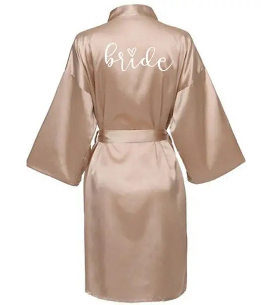 Team Bride Satin Pajama Robe