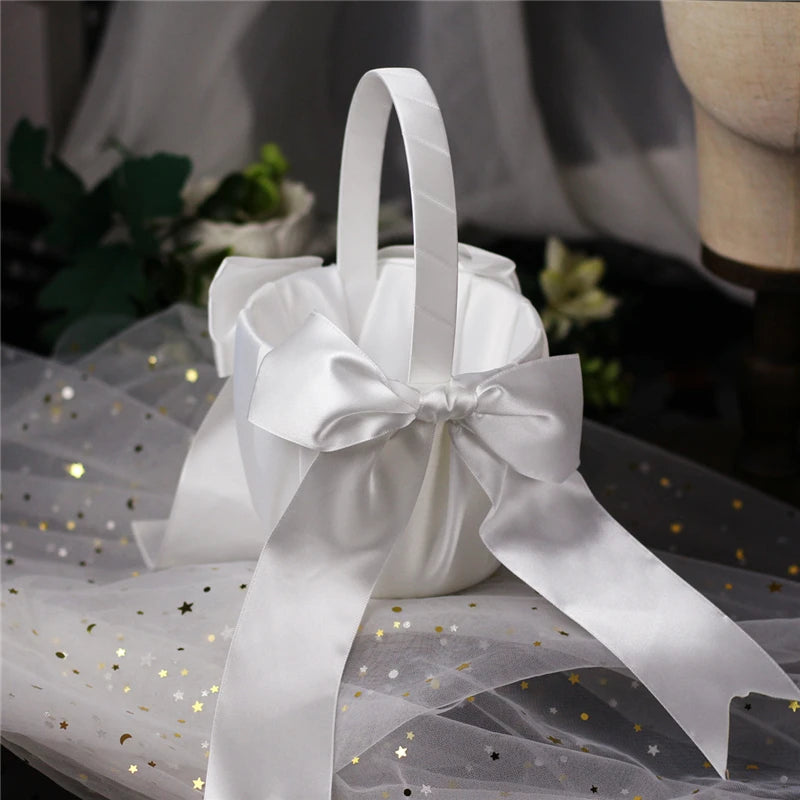 Pearl Flower Girl Basket
