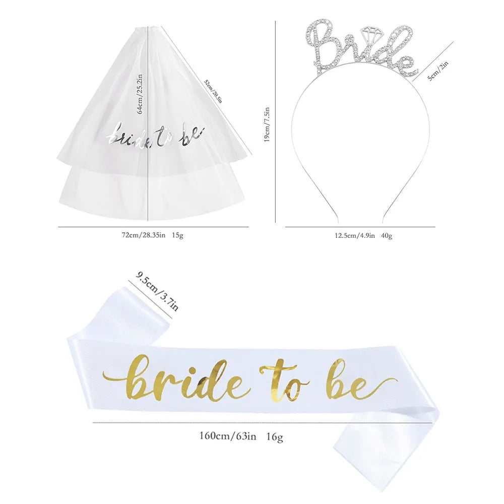 Bride To Be Tiara Veil Set
