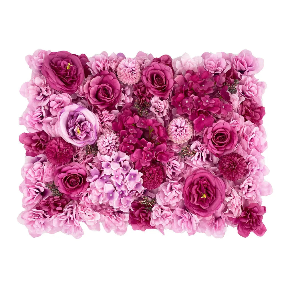 Silk Rose & Peony Flower Wall Panel